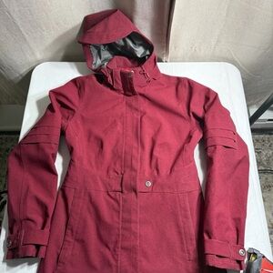 Merrell Opti-Shell Hooded Jacket Women’s Small Waterproof Coat Red